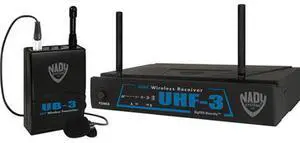 Nady UHF-3 UHF DigiTRU Wireless Lavalier Microphone System, MU6/509.55MHz