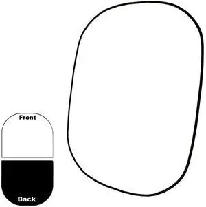 Savage 5x6' Collapsible Disc Reversible Muslin Style Background with 8' Aluminum Stand, Black/White