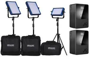Dracast Pro Series Bi-Color LED 4-Light ENG Light Kit,V-Mount, w/2x VB99 Battery