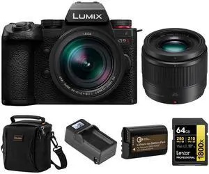 Panasonic LUMIX G9II Camera w/12-60mm f/2.8-4 & 25mm f/1.7 Lens w/Included Value