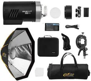 Flashpoint XPLOR 300 Pro TTL R2 Kit With Glow EZ Lock Octa Softbox (25")