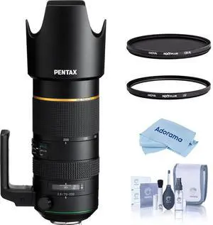 Pentax HD Pentax-D FA 70-200mm f/2.8 ED DC AW Lens, Black, Bundle with Hoya 77mm UV and CPL Filters