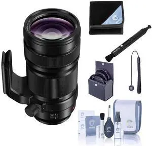 Panasonic LUMIX S PRO 70-200mm f/4 Lens, Bundle with Lens Wrap, 77mm Filter Kit, Lens Cleaner, Cleaning Kit and Lens Cap Tether