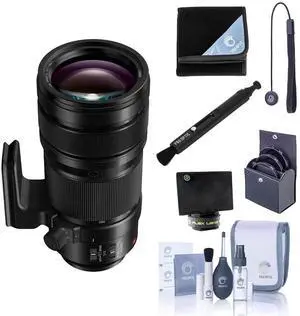 Panasonic LUMIX S PRO 70-200mm f/2.8 Lens, Bundle with Lens Wrap, 82mm Filter Kit, Flex Lens Shade, Lens Cleaner, Cleaning Kit and Lens Cap Tether