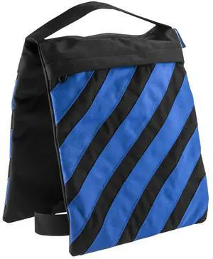 Flashpoint Flashpoint Empty Saddle Sandbag, Water-Resistant Cordura Nylon - (27 lb Capacity, Blue & Black Stripes)