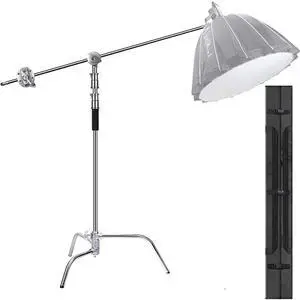 AndyCine 10.8' Heavy Duty C-Stand Adjustable Light Stand with Boom Arm