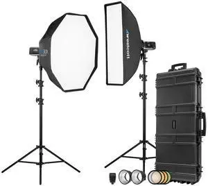Westcott FJ400 II 400W Strobe 2-Light Location Hard Case Kit with FJ-X3 S Wireless Trigger for Sony Cameras