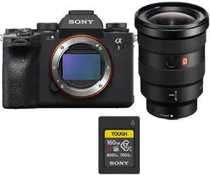 Sony Sony Alpha 1 Full Frame Mirrorless Digital Camera Bundle with FE 16-35mm f/2.8 GM Lens, 160GB Cfexpress Card