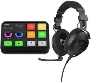 Rode Rode X Streamer X Audio Interface and Video Streaming Console Bundle w/ Rode NTH-100M Professional Over Ear Headphones with Headset Microphone for Streaming, Gaming and Content Creation