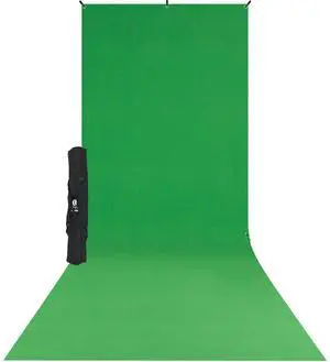 Westcott 5x12' X-Drop Wrinkle-Resistant Backdrop Kit, Chroma-Key Green Sweep