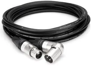 Hosa Technology Camcorder Microphone Cable, Neutrik XLR3F to Right-Angle XLR3M, 15'