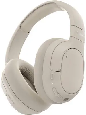 Belkin SoundForm Isolate Wireless Active Noise Cancelling Closed-Back Over-Ear Headphones, Sand