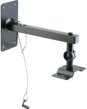 K&M 24195 Speaker Wall/Ceiling Mount, 33.04 lb Capacity, Black