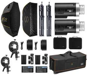 Flashpoint XPLOR300 Pro TTL R2 Battery-Powered Monolight 2-Light Location Kit