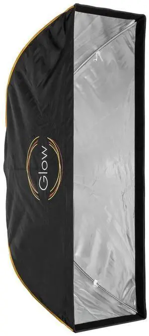 Glow Glow EZ Lock 16x48" Quick Strip Rectangular Bowens Mount Softbox w/External, Internal Diffusers, Deflector Disk, Grid, Soft box Speedring Adapter for Studio Softbox Lighting