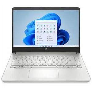 HP 14-dq3120nr 14" HD Laptop, Intel Celeron N4500 1.1GHz, 4GB RAM, 64GB eMMC, Windows 11 Home S Mode, Snowflake White