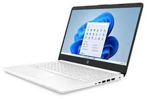 HP 14-dq3220nr 14" HD Touchscreen Laptop - Intel Celeron N4500 1.1GHz - 4GB  - 64GB eMMC - Windows 11 Home S Mode - Intel UHD Graphics - Webcam - IEEE 802.11ax Wireless - Snowflake White
