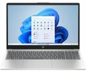 HP 15-fc0668nr 15.6" Full HD Touchscreen Laptop, AMD Ryzen 5 7520U 2.8GHz, 8GB RAM, 512GB SSD, Windows 11 Home, Natural Silver