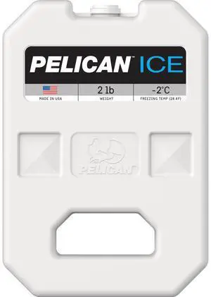 Pelican 2 Lb Reusable Ice Pack for Coolers, White Container