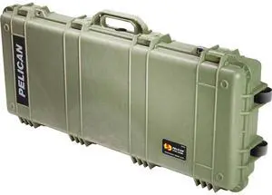 Pelican 1700 Travel Vault II Watertight Rifle Case with Foam Insert & Wheels, Olive Drab Green