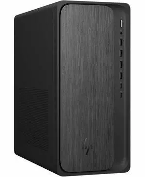 HP OmniDesk M02-0340 Desktop Computer, AMD Ryzen 7 8700G 4.2GHz, 16GB RAM, 512GB SSD, Windows 11 Home, Gray Wood/Jack Black