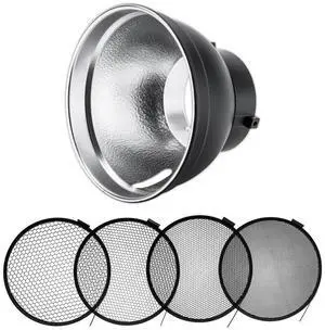 Flashpoint 7" Bowens Reflector With Grid Kit