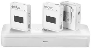 Godox MoveLink II M2 2.4GHz Wireless Microphone System, White