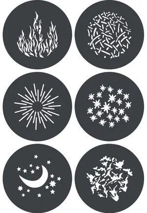 Godox GP-GS1 Gobo Set for MG1200Bi Spotlight Mount (6-Pack)