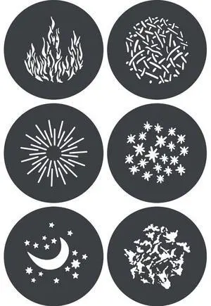 Godox GP-GS2 Gobo Set for MG1200Bi Spotlight Mount (6-Pack)