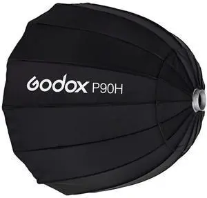Godox P90H 35" Parabolic Softbox for Studio Video Flash Light, Elinchrom Mount, Hi-Temperature Resistant