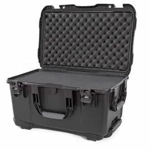 Nanuk 938 Wheeled Waterproof Hard Case with Foam Insert for 6 Up Pistol, Black