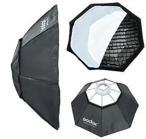 Godox 47" Octagon Softbox with Bowens Mounting, Grid and Hook-and-Loop Fastener