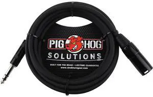 Pig Hog Solutions 25' Balanced Cable with TRS(M) to XLR(M) Connector