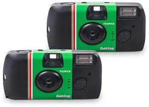 Fujifilm QuickSnap Flash 400 35mm Disposable Camera, 27 Exposures, 2-Pack Fujifilm QuickSnap Flash 400 35mm Disposable Camera, 27 Exposures, 2-Pack