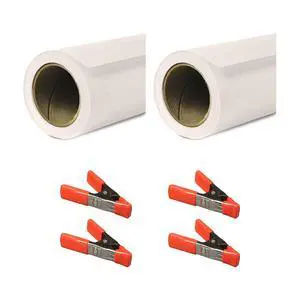 Savage 26"x36' Widetone Seamless Background Paper, Bone, 2-Pack, Bundle with 4x 1-1/4x1" Steel Spring Orange Clamp Savage 26"x36' Widetone Seamless Background Paper, Bone, 2-Pack, Bundle with 4x 1-1/4x1" Steel Spring Orange Clamp