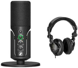 Sennheiser Sennheiser Profile Cardioid Condenser USB-C Microphone with Turnstile Audio TAPH100 Closed-Back Studio Monitor Headphones