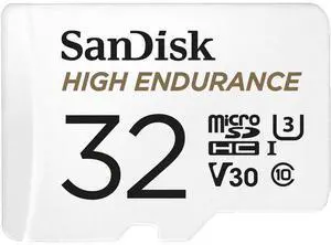 SanDisk High Endurance 32GB UHS-I microSDHC Memory Card with SD Adapter