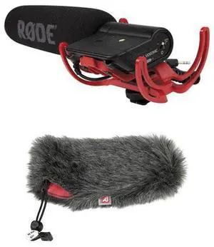 Rode VideoMic with Rycote Lyre Suspension System and Rycote Windjammer