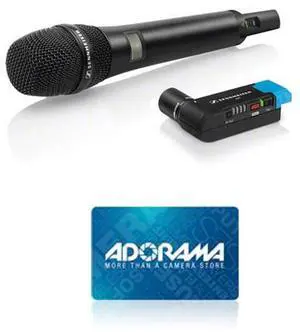 Sennheiser AVX-835 SET 1.9GHz Digital Camera-Mount Wireless Cardioid Handheld Microphone System, Bundle with Adorama $100 Gift Certificate