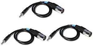 Sennheiser Sennheiser KBL to XLR Stereo Microphone Cable for EK 500 G1/G2 and EK 2000 Series Receiver, 3-Pack