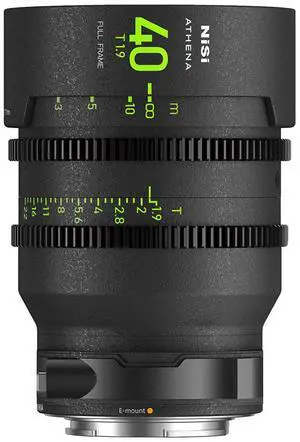 NiSi ATHENA PRIME 40mm T1.9 Cine Lens with Filter Holder, Sony E