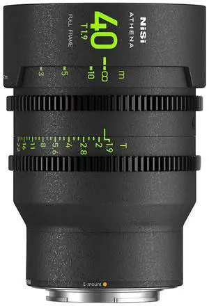 NiSi ATHENA PRIME 40mm T1.9 Cine Lens without Filter Holder, Sony E