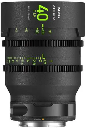 NiSi ATHENA PRIME 40mm T1.9 Cine Lens with Filter Holder, Leica L