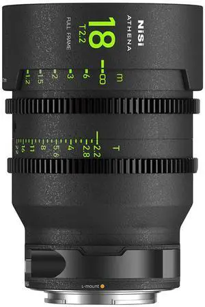 NiSi ATHENA PRIME 18mm T2.2 Cine Lens with Filter Holder, Leica L