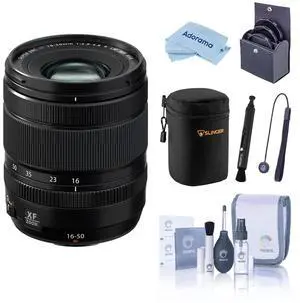 Fujifilm XF 16-50mm f/2.8-4.8 R LM WR Lens, Bundle with 58mm Filter Kit, Soft Lens Case, Cleaning Kit, Lens Pen Cleaner and Microfiber Cleaning Cloth