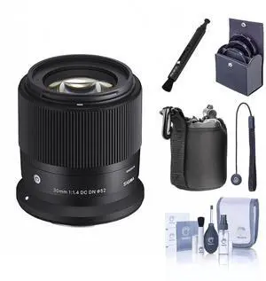 Sigma 30mm f/1.4 DC DN Contemporary Lens for Canon RF,Bundle with Included Value