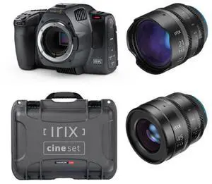 Blackmagic Design Pocket Cinema Camera 6K G2 Kit with IRIX 21mm and 45mm T1.5 Cine Lens for Canon EF