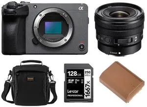 Sony FX30 Super 35 Cinema Line Camera, E PZ 10-20mm f/4 G Lens, w/Included Value