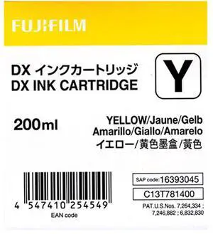 Fujifilm DX VIVIDIA Ink Cartridge 200 ML for Frontier-S Printer - Yellow