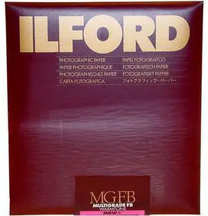 Ilford Multigrade FB Warmtone VC Enlarging Paper, Semi Matte, 8x10", 25 Sheets,